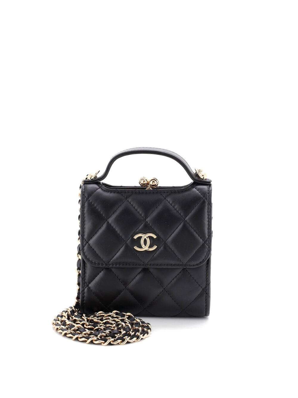 Chanel Cc Kisslock Frame Top Handle #343115C30B